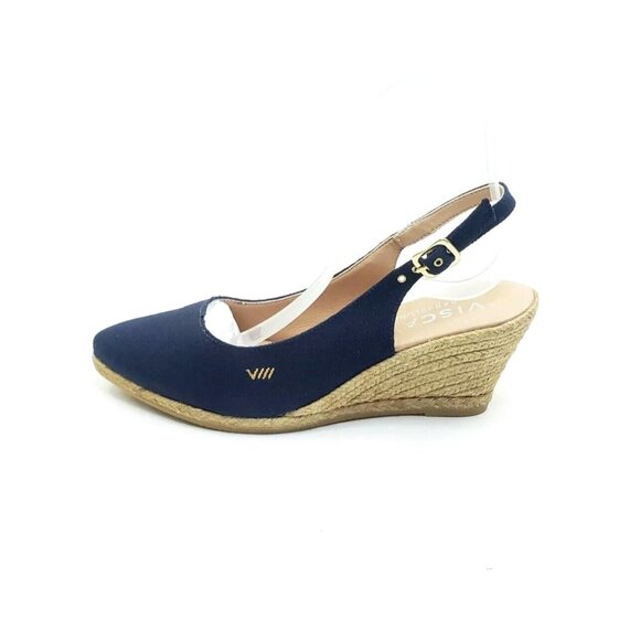 Viscata Polamera Wedge Espadrille Sandals Ankle Strap Pointed Toe US 9 - Picture 1 of 9